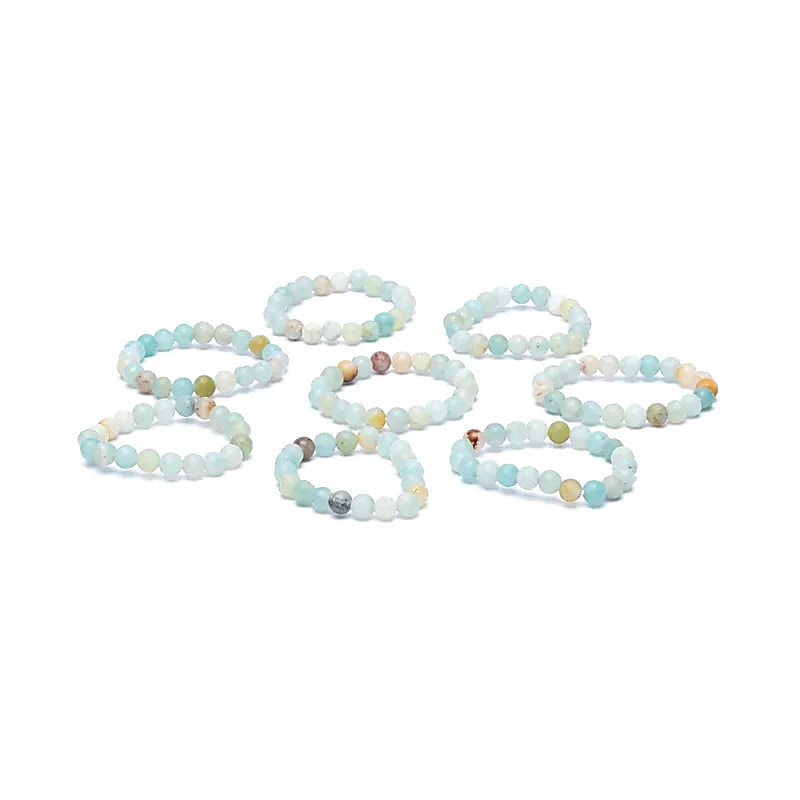 Ring Amazonite Elastic - 3mm Paket med 8 st