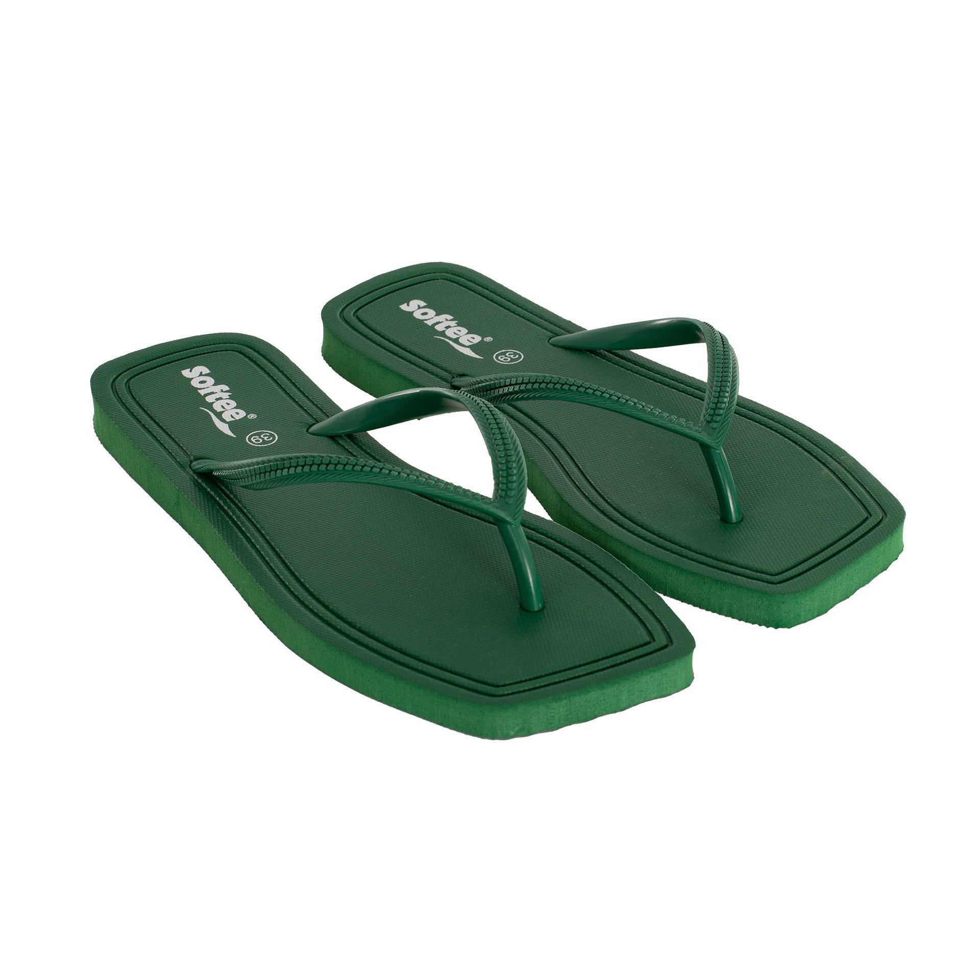 Softee Capri Flip Flops Green Militar