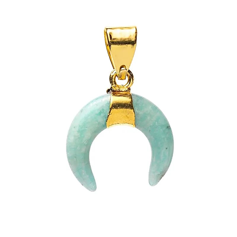 Halve maan hanger Amazoniet --verpakking van 3 stuks - ±2cm