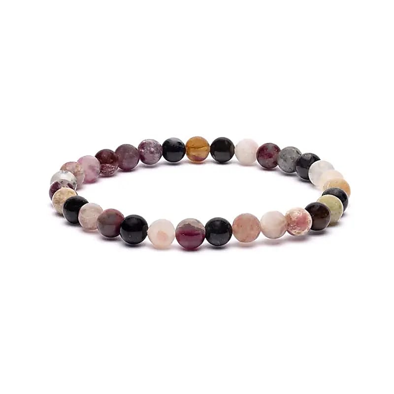 Bratara cu turmalina mixta elastica --pachet de 2 buc - ±0,6 cm