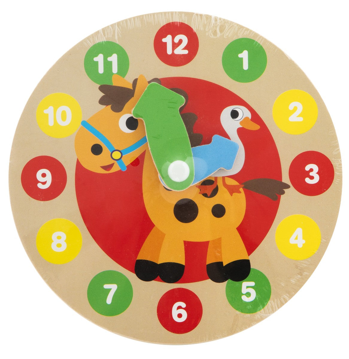 My First Wooden Clock 14 Cm Animals