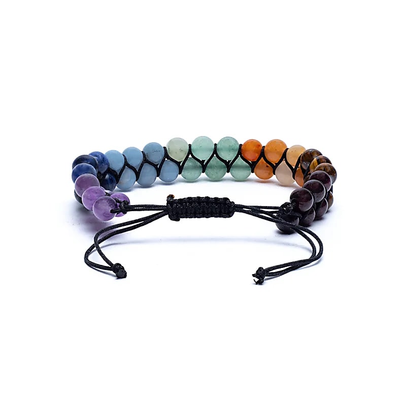 Chakra Armbånd Dobbelt Række Justerbar - 0,6 cm