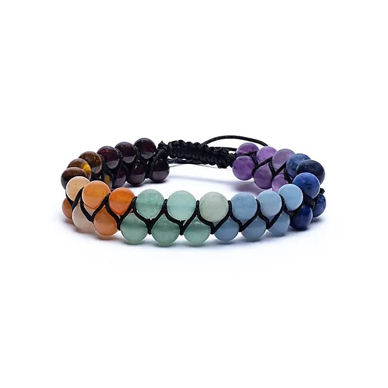 Chakra Armbånd Dobbelt Række Justerbar - 0,6 cm