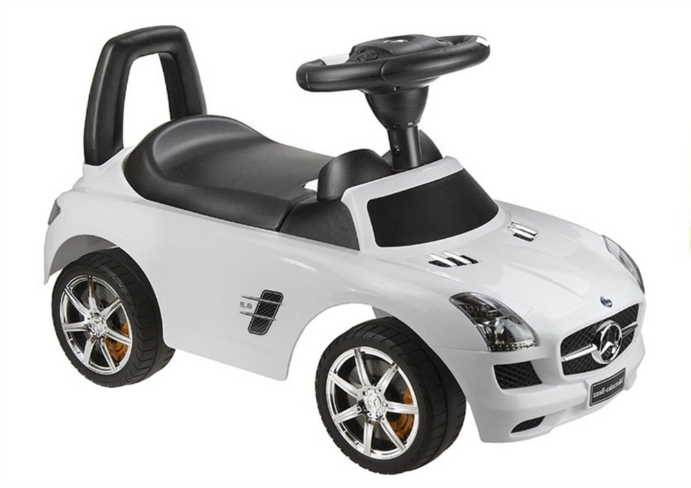 Mercedes-benz Sls Amg alb - mașină pentru copii care se împinge