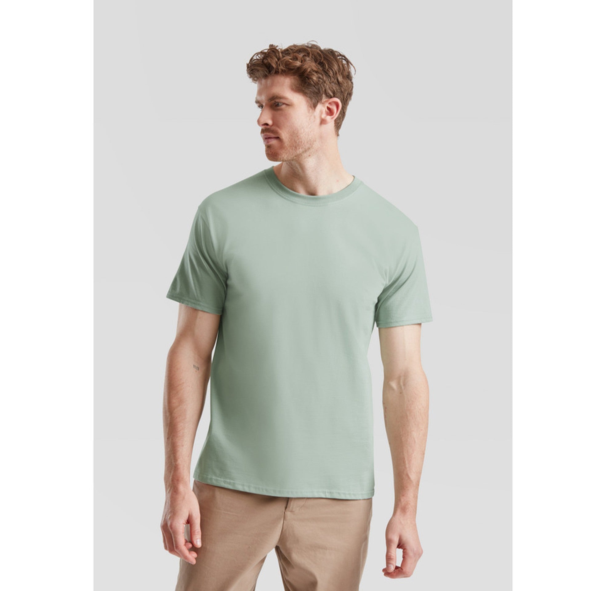Tričko Fruit Of The Loom Iconic 195 Premium Tees Adult Verde Sage