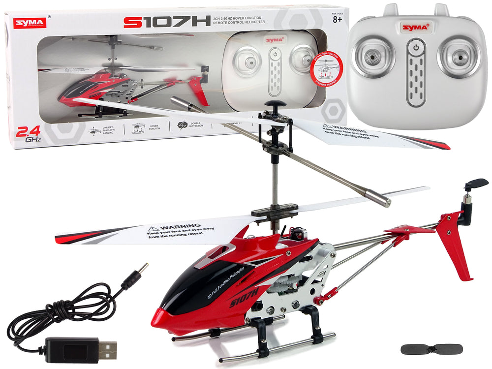 Helikopter Syma S107h Zdalnie Sterowany 24g Czerwony