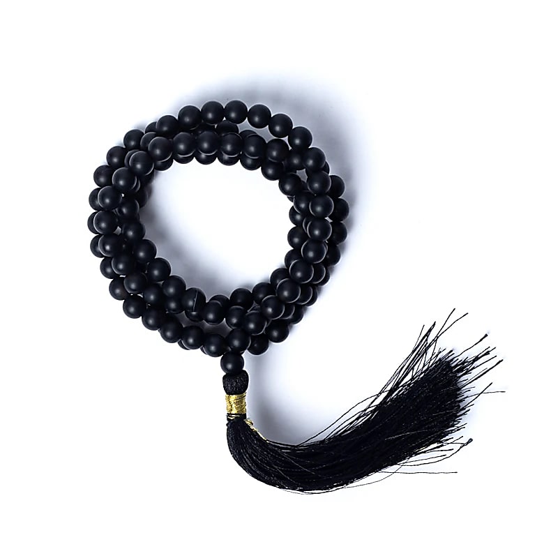 Mala Black Onyx Mat Finish Aa Kvalitet I Pung - 0,6 Cm