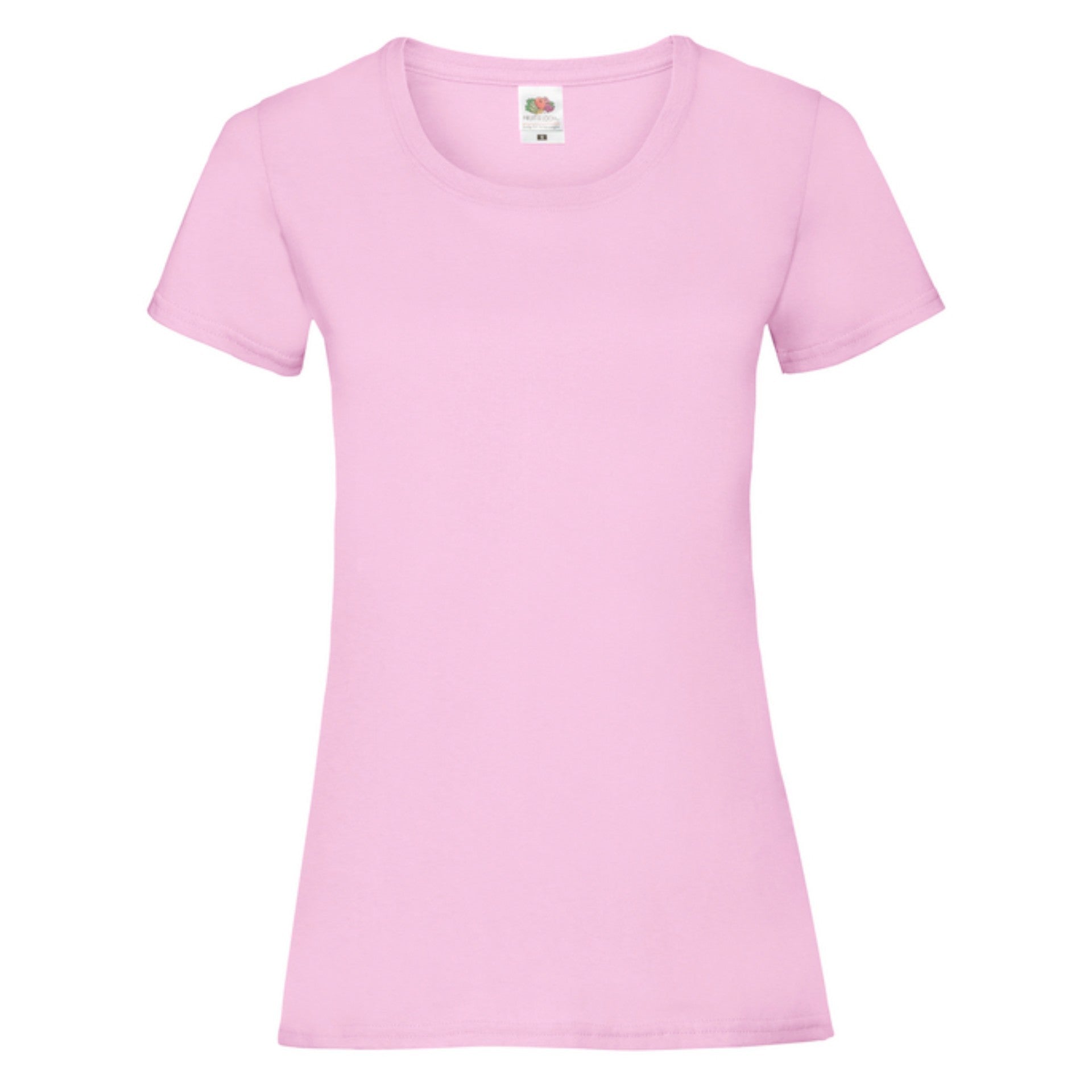 Camiseta Fruit Of The Loom Valueweight Mujer Rosa Claro