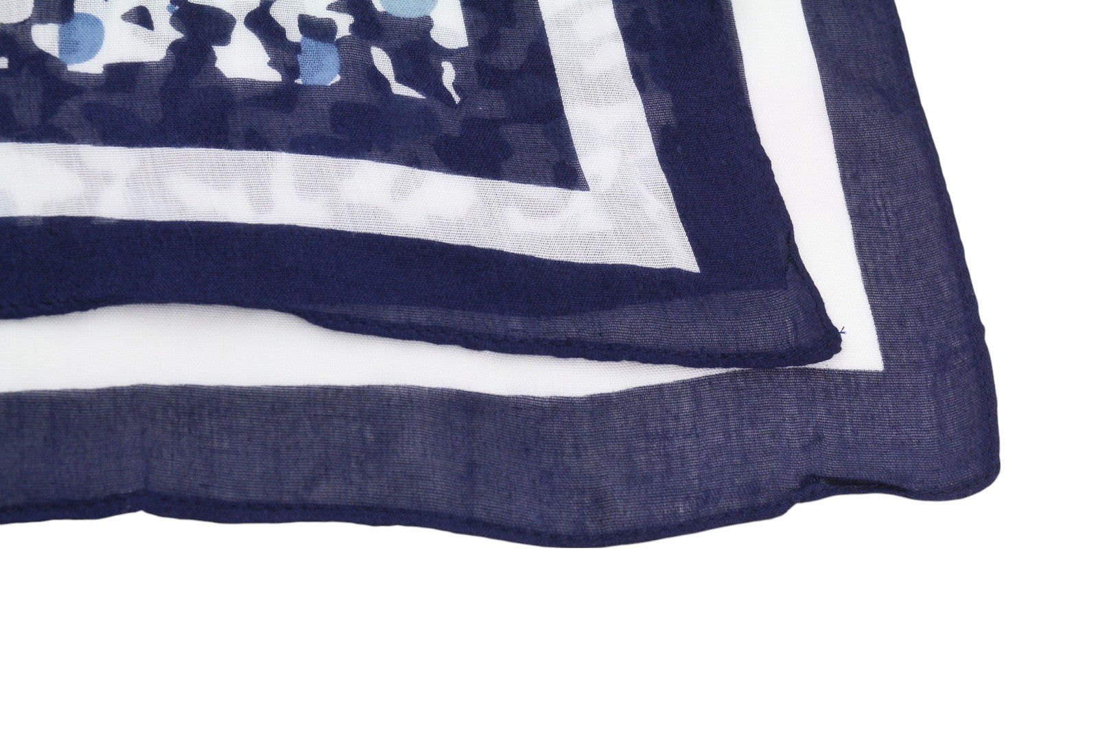 Син шал от вискоза