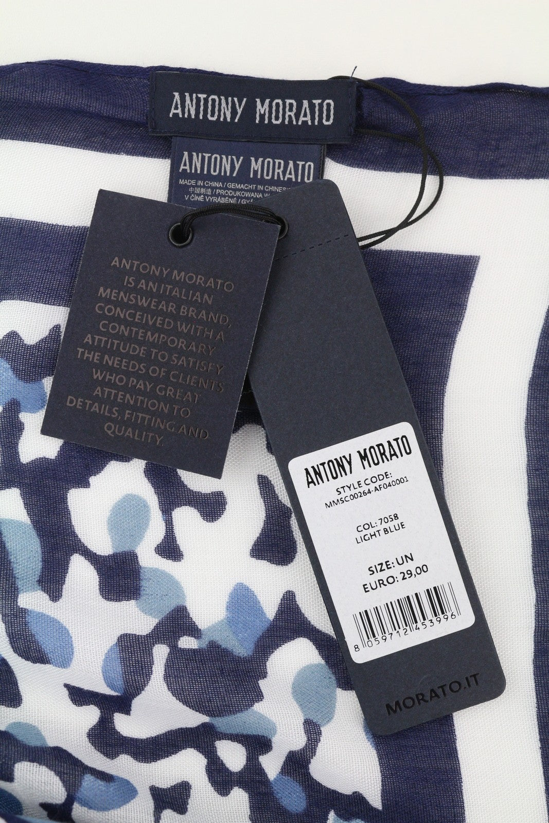 Blue Viscose Scarf