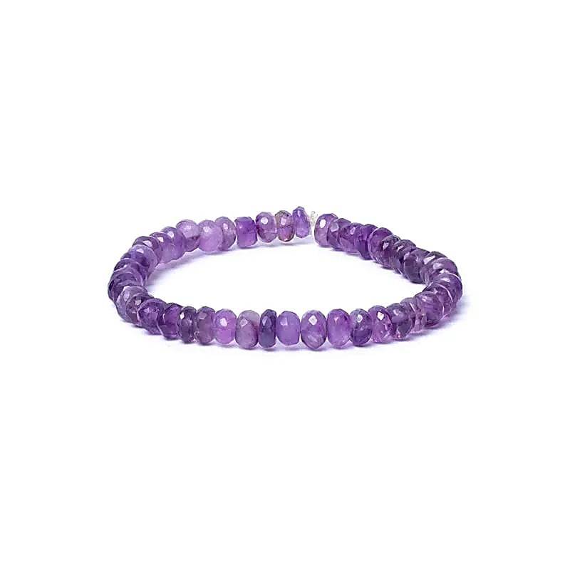 Bratara Amethyst Faceta Aa Quality Elastic - 0.6 Cm