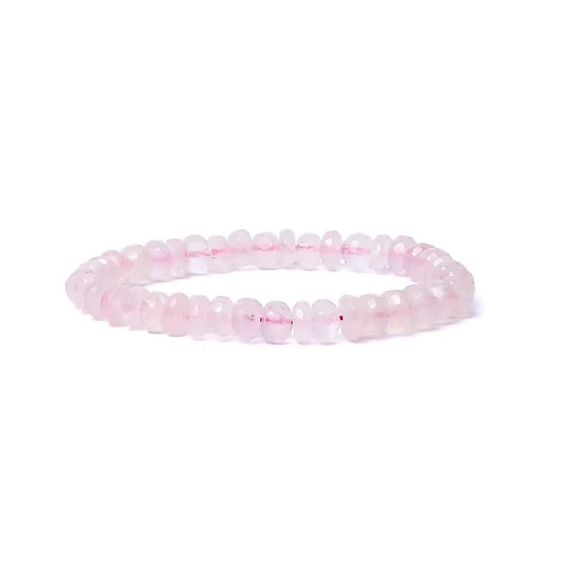 Náramok Rose Quartz Facet Aa Quality Elastic - 0,8 cm
