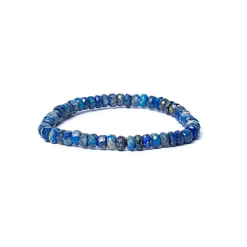 Armband Lapis Lazuli Facet Aa Kwaliteit Elastiek - 0.6 Cm