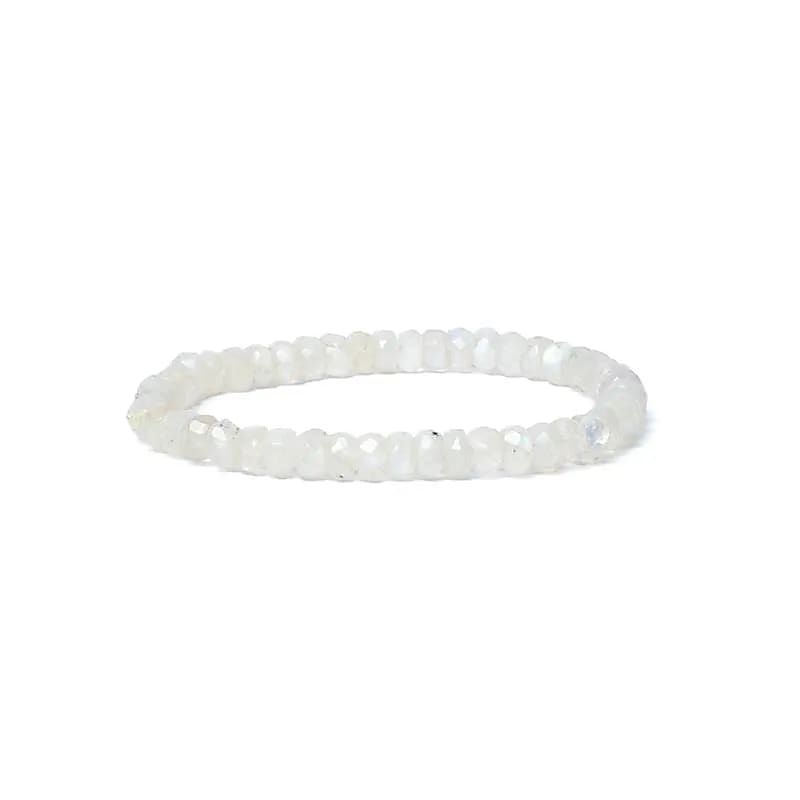 Náramok Rainbow Moonstone Facet Aa Quality Elastic - 0,6 cm