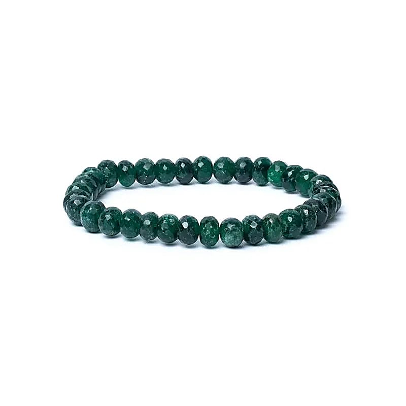 Armband Groene Aventurijn Facet Aa Kwaliteit Elastiek - 0.8 Cm