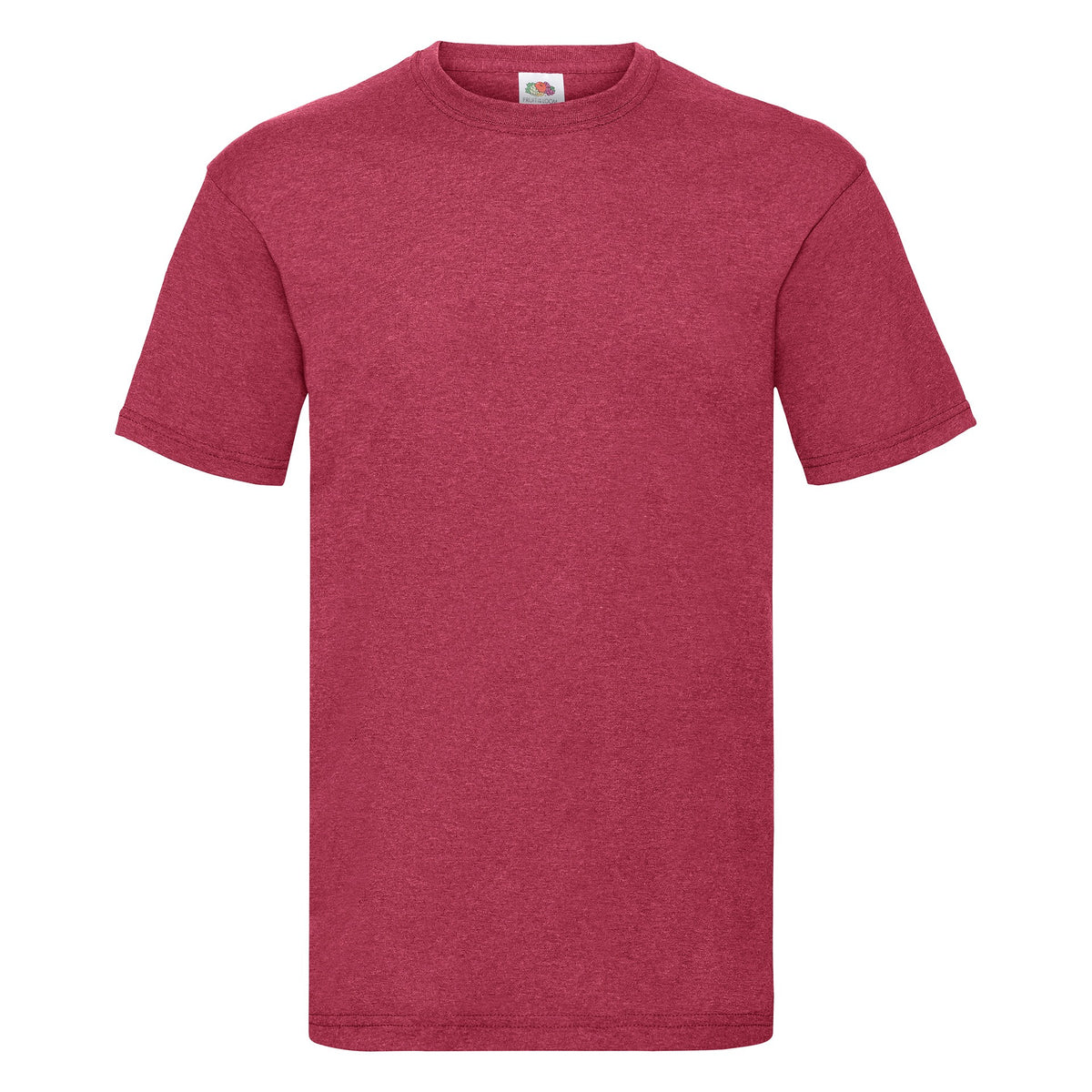 T-Shirt Fruit Of The Loom Valueweight Erwachsener Rojo Jaspeado