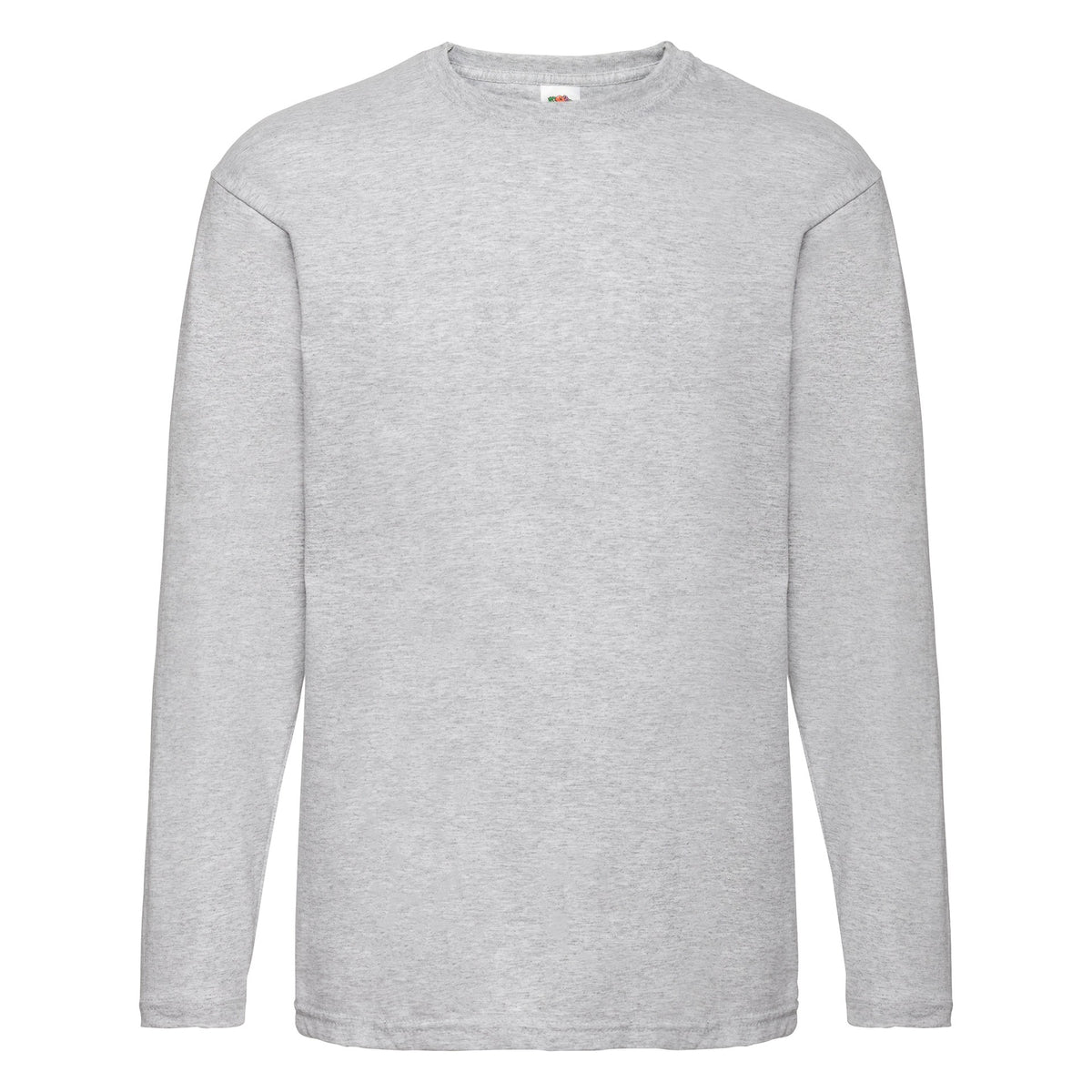 T-Shirt Fruit Of The Loom Valueweight Langarm Grau