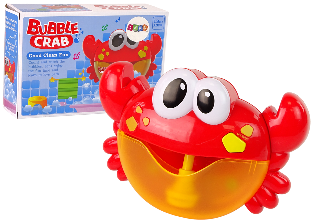 Hračka do vany Generátor mýdlových bublin Červený krab