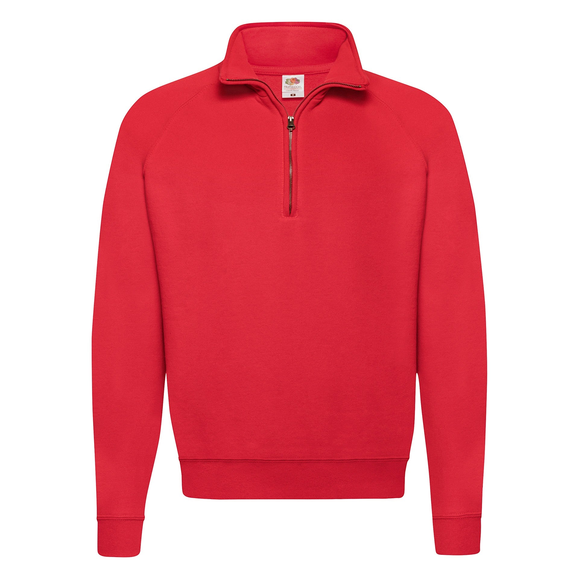 Sweatshirt Fruit Of The Loom Classic Zip Neck Adult Rojo