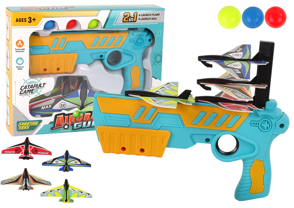 Large Aircraft And Ball Launcher Gun Aircraft Gun 2in1