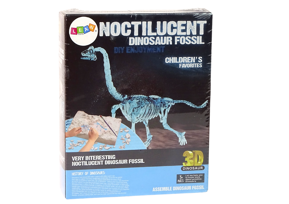 Kit d'excavation archéologique squelette de dinosaure hologramme de brachiosaure 3d
