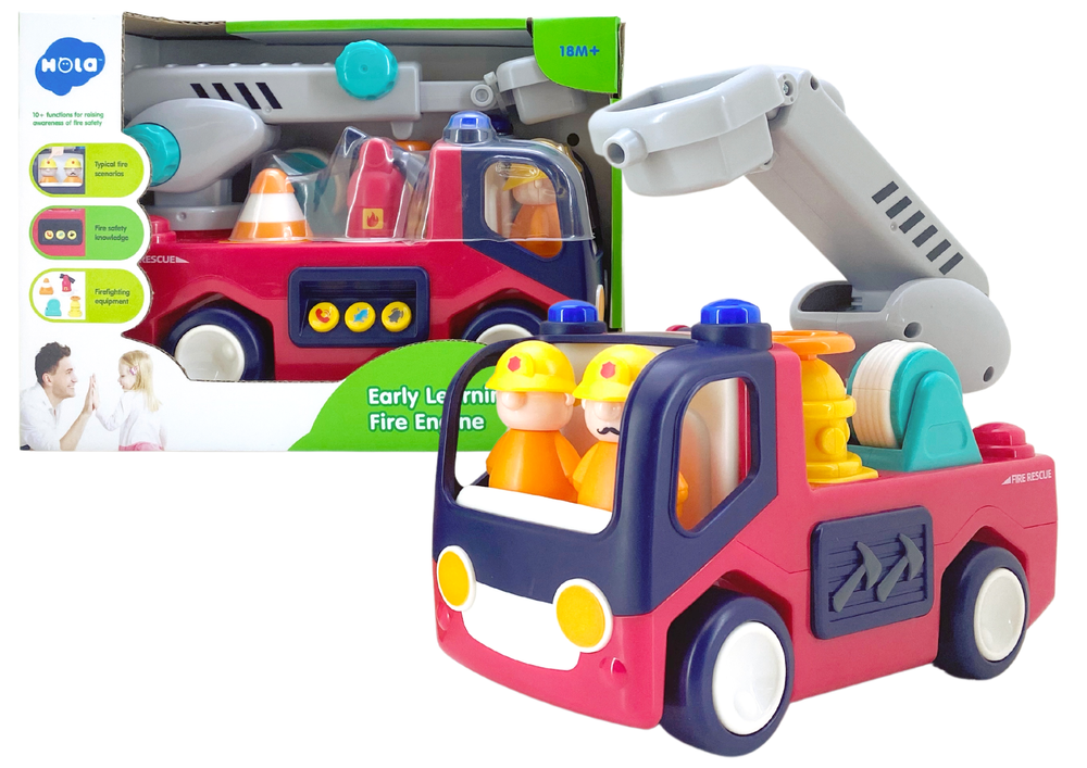 Educational Interactive Fire Station For Toddlers Sound Lights