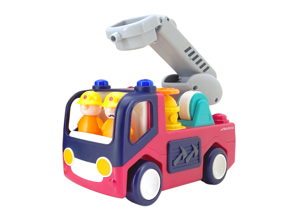 Educational Interactive Fire Station For Toddlers Sound Lights