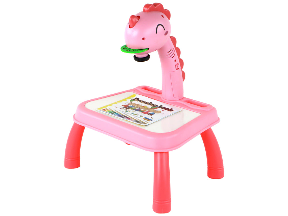 Whiteboard Projector Projector For Learning To Draw Pink Dinosaur
