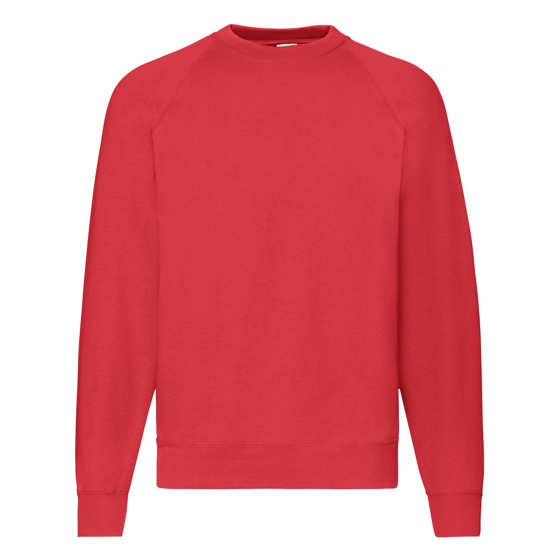 Felpa Fruit Of The Loom Classic Raglan Adulto Rossa