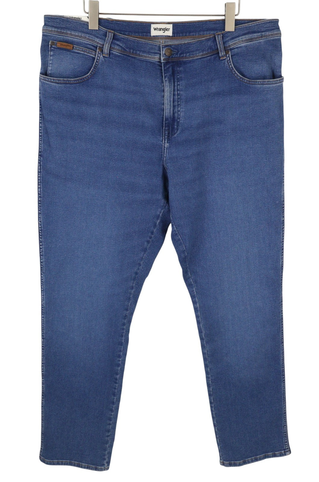 Wrangler Texas Slim 822 Men Jeansblue Whiskers Faded Zip Fly Denim