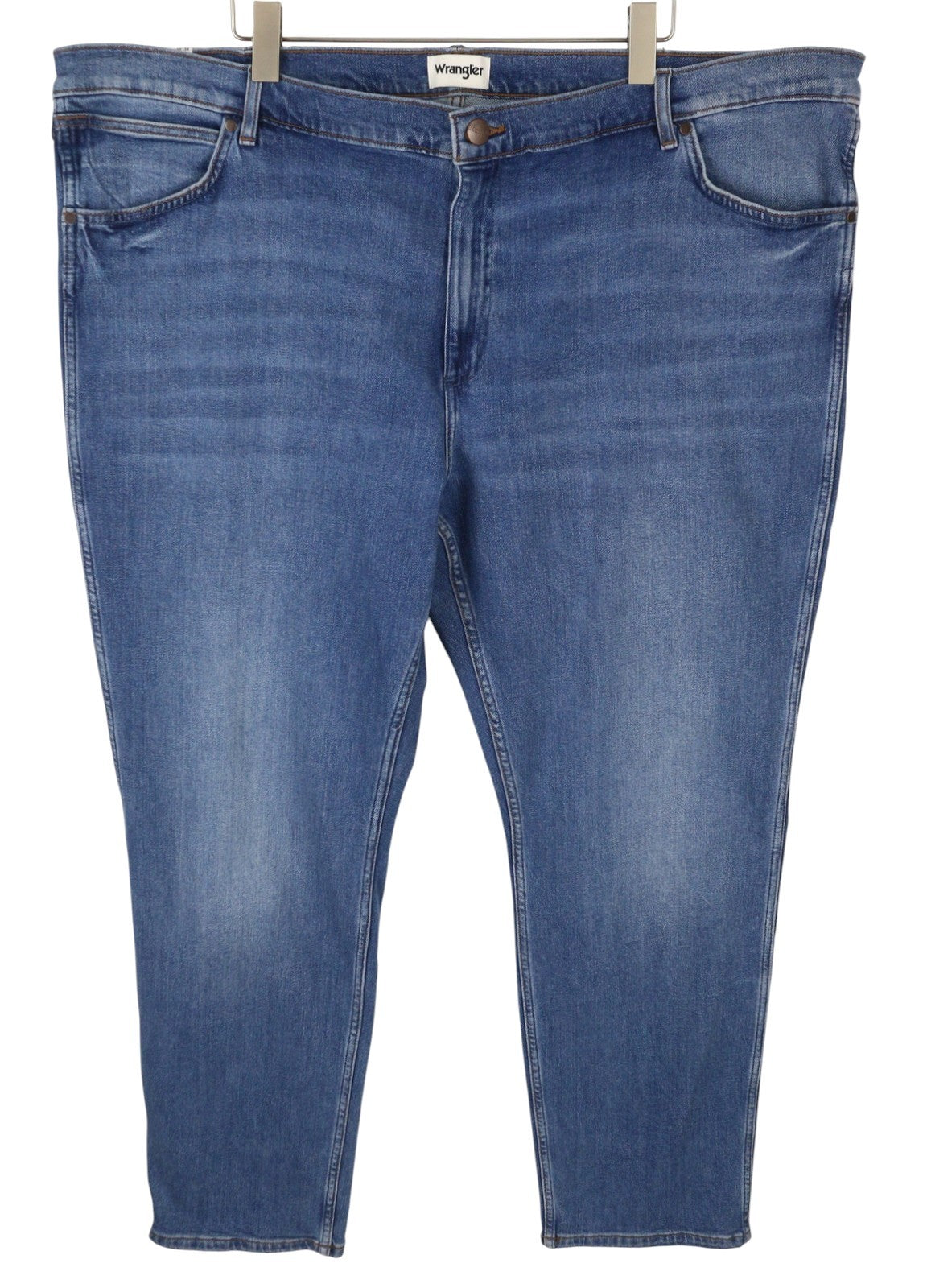 Wrangler Greensboro 803 Men Jeansblå Morrhår Blekt Vanlig Rak