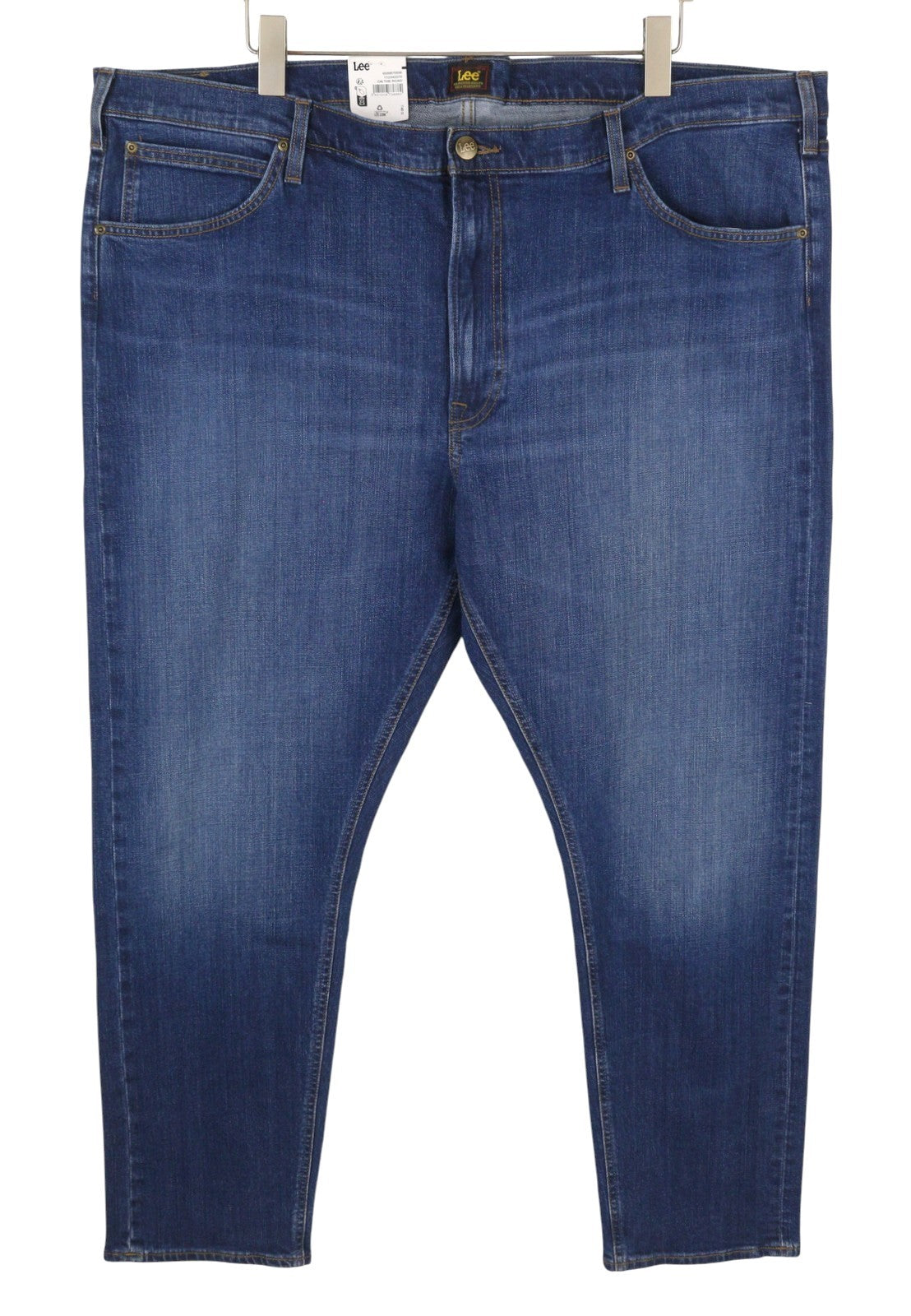 Lee Daren Zip Fly Men Jeansblå Morrhår Faded Regular Straight Fit