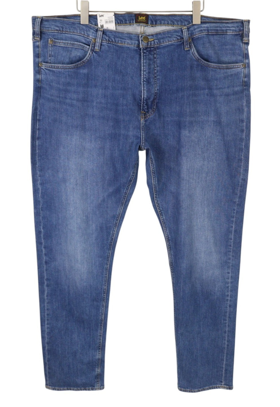 Lee Daren Zip Fly Men Jeansblå Morrhår Faded Regular Straight Fit