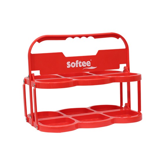 Foldable Bottle Holder Deluxe For 6 Bottles Rojo
