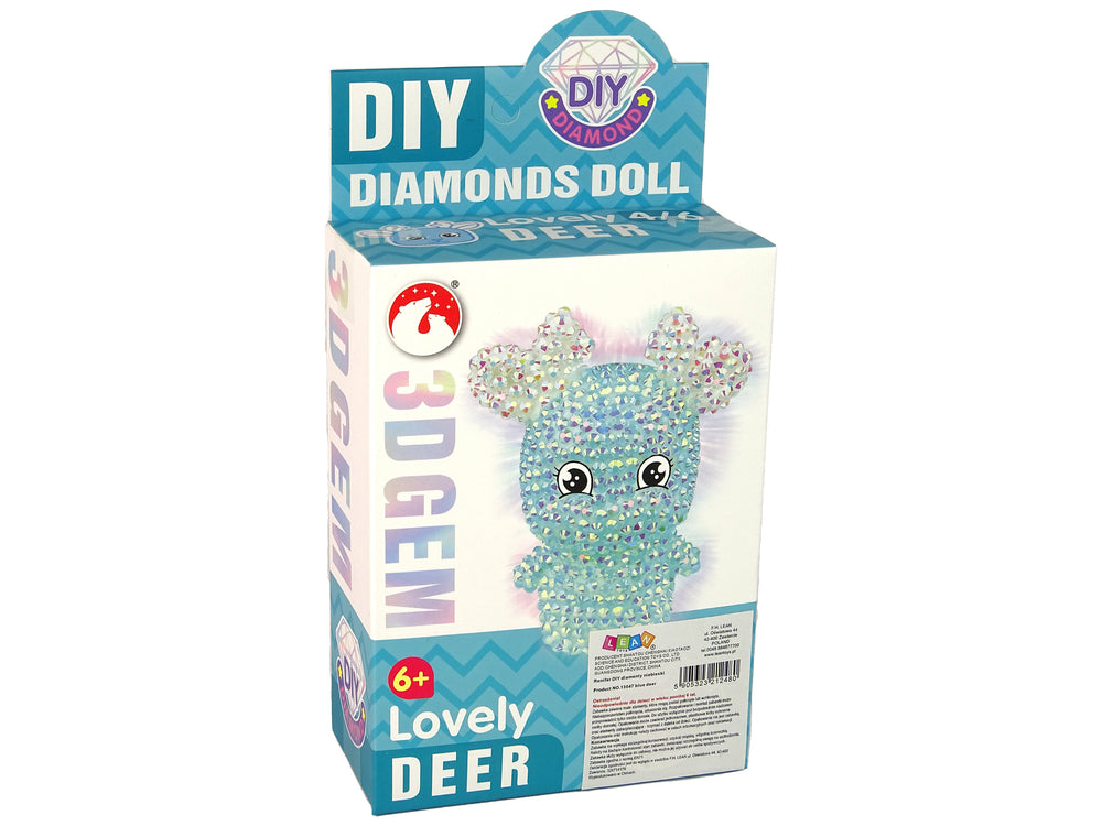 Diy Diamond Reindeer Diy Crystals 3d Keyring Set Blue