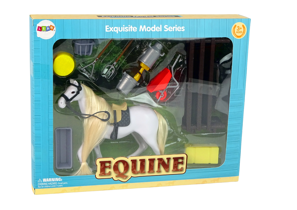 Figura de caballo peinando accesorios de granja de caballos