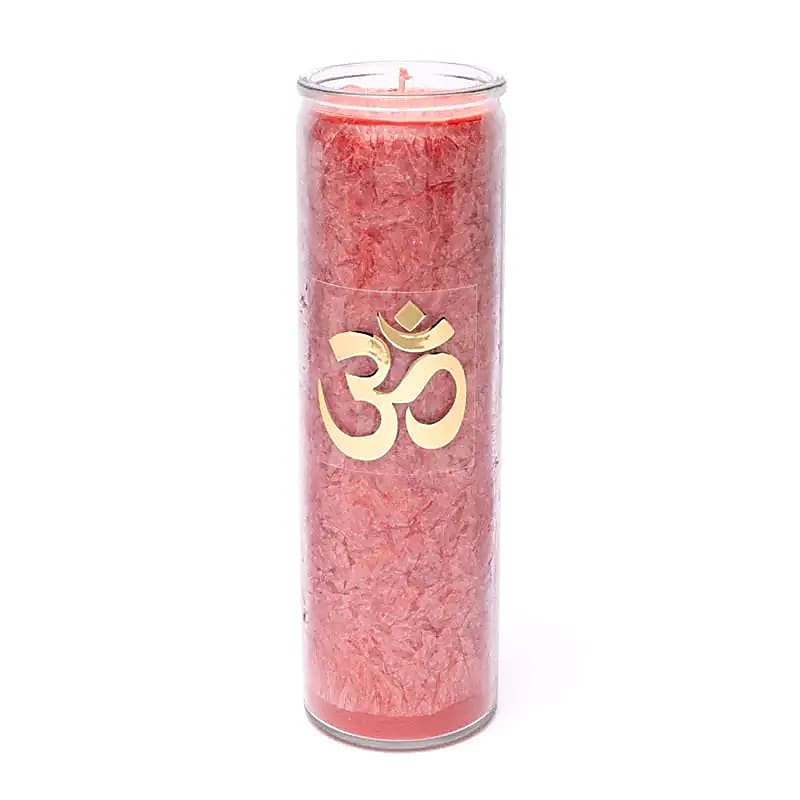 Candle Stearin Ohm Red Unscented - 21x6.5 Cm