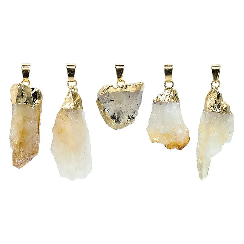 Přívěsek Citrine Rough (pálený Ametyst) -- balení 5 ks - ± 2 cm