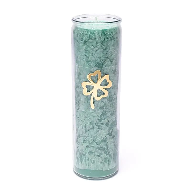 Candle Stearin 4leaf Clover Green Unscented - 21x6.5 Cm