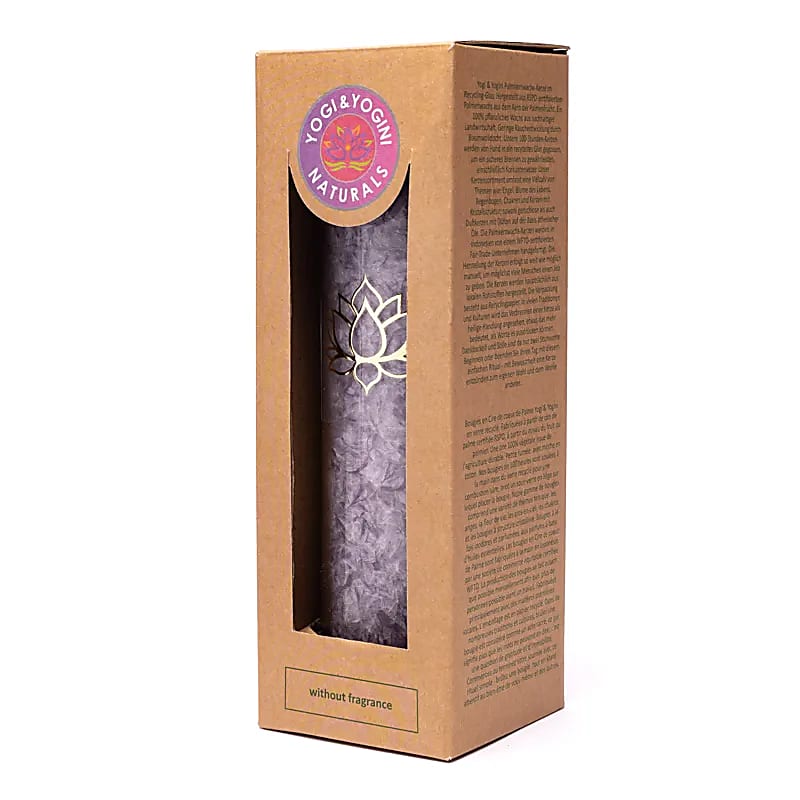 Coinneal Stearin Lotus Violet gan boladh - 21x6.5 Cm