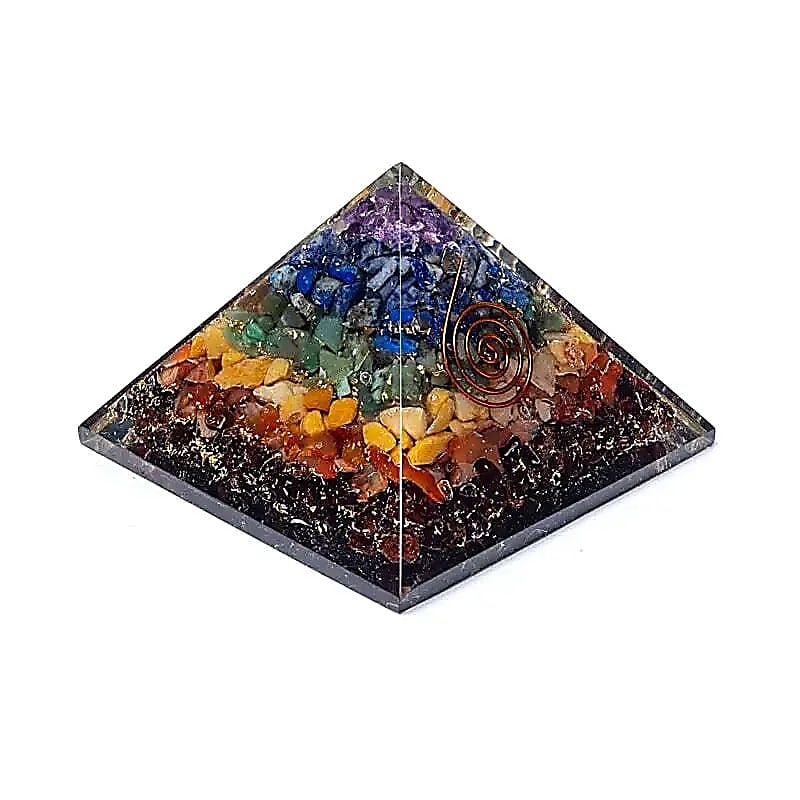 Orgonite Pyramid 7 Chakra - ±5,5cm