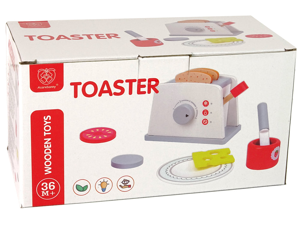 Bouton d'accessoires de petit-déjeuner pour grille-pain en bois pour enfants