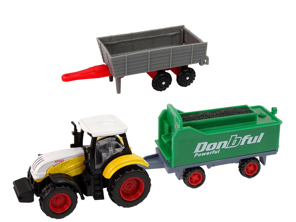 Set Of Agricultural Vehicles Tractor 12 Pieces Metal
