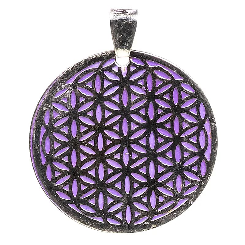 Висулка Flower of Life Purple --пакет от 3 бр. - 3,8 см