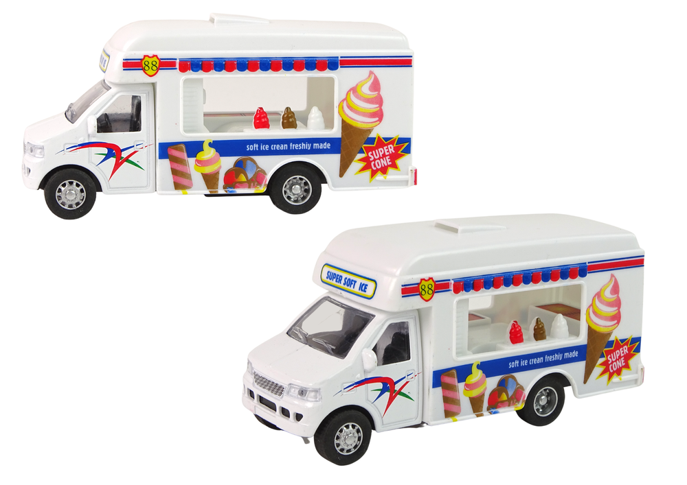 Auto Camper Ice Cream Shop Fast-food Resorcs Friction Drive 2 Models
