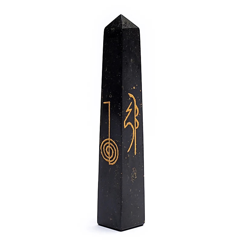 Obelisco Turmalina Negra Reiki - 7,5-10cm