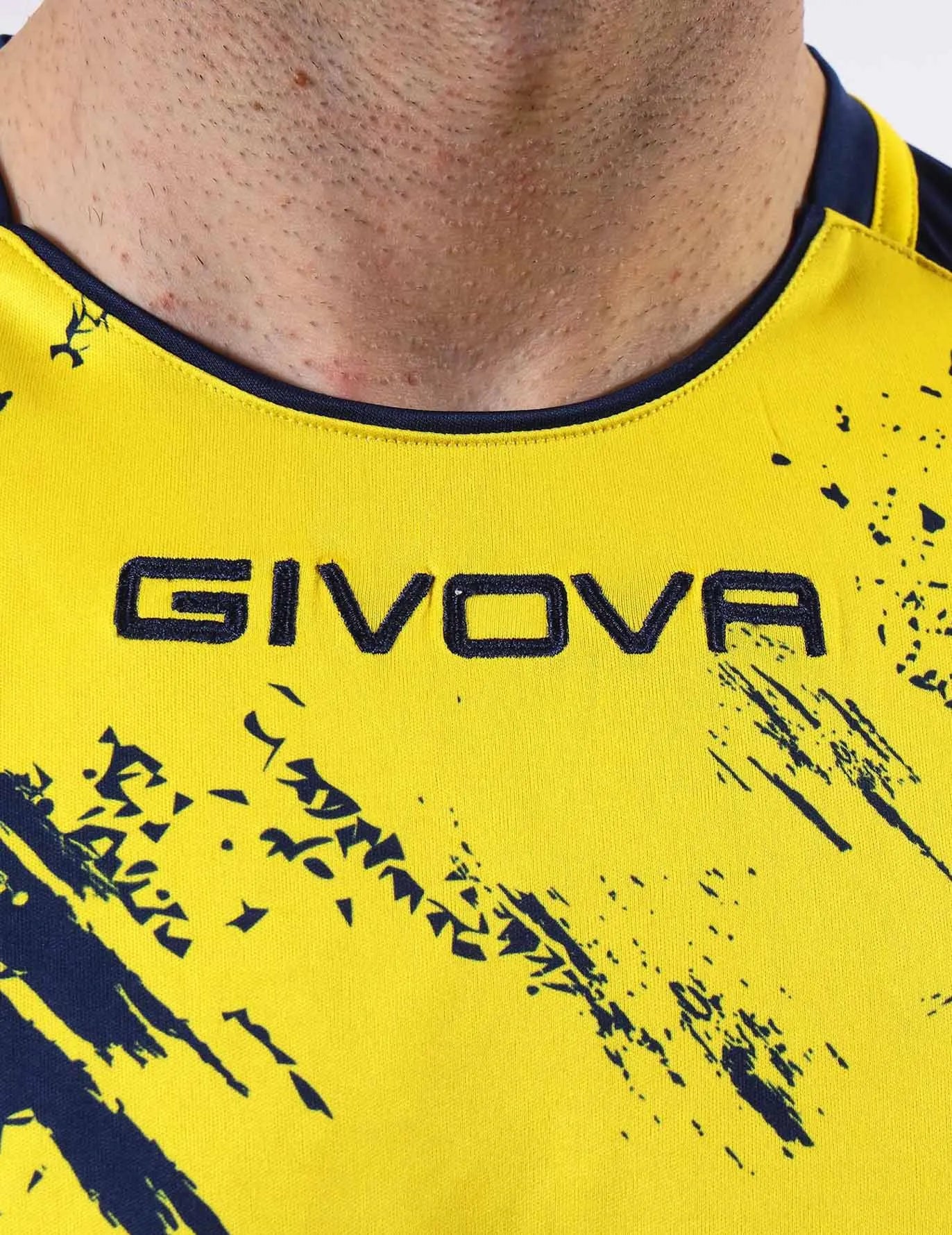 Sports T-shirt Givova Art Interlock Fluo Yell-blå Gul