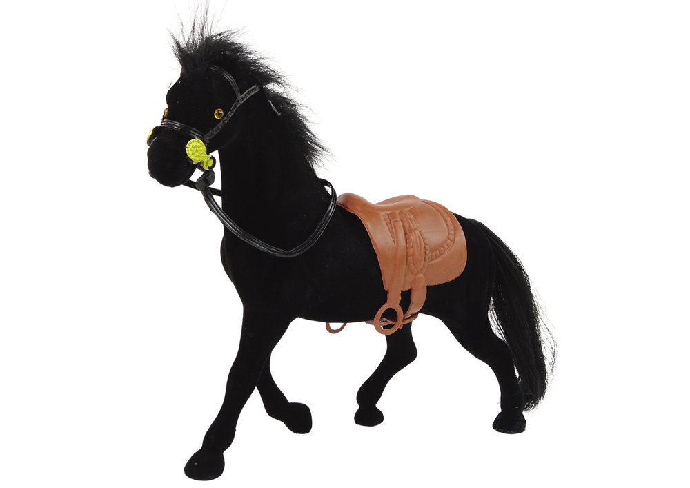 Velvet Horse Figurine Black