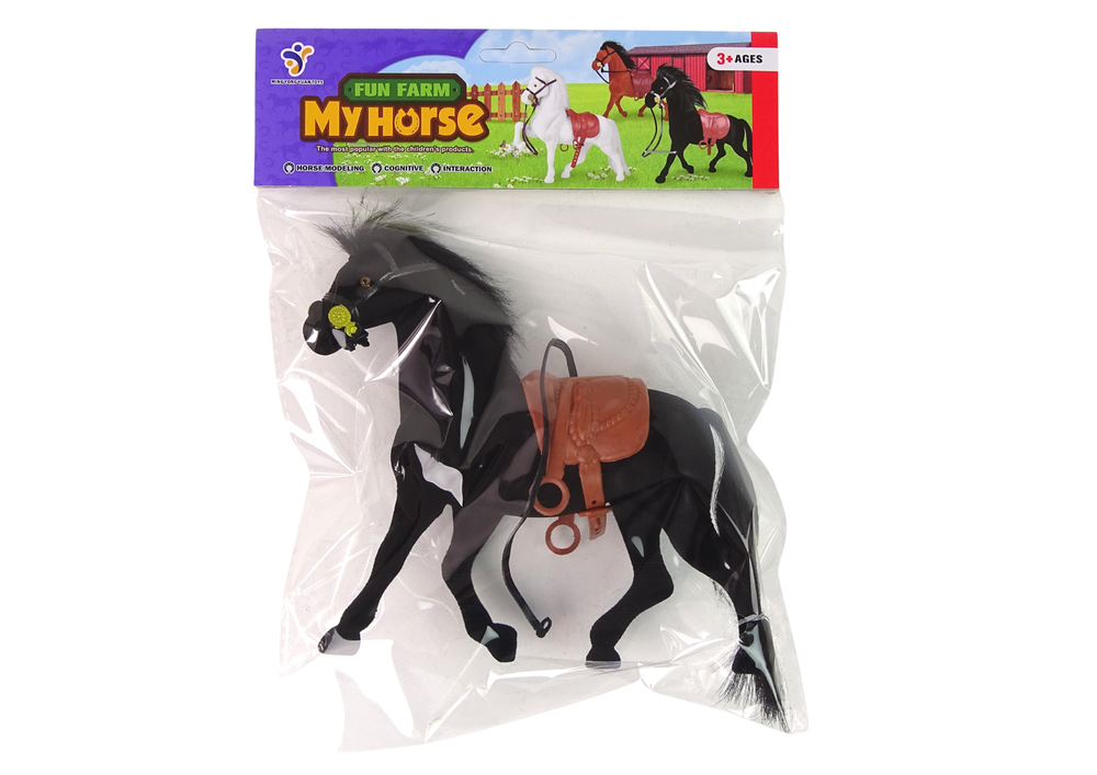 Velvet Horse Figurine Black