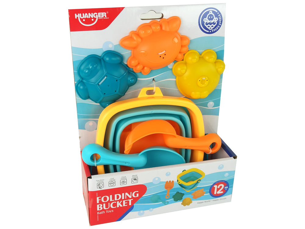 Sand Toy Set Folding Bucket 5 Pcs